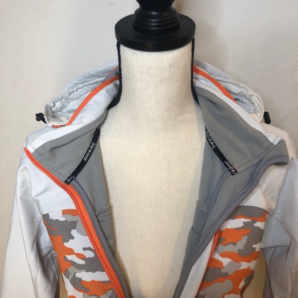 Dickies Orange & White Camouflage Coat with Moisture Management Size Small - Picture 10 of 14